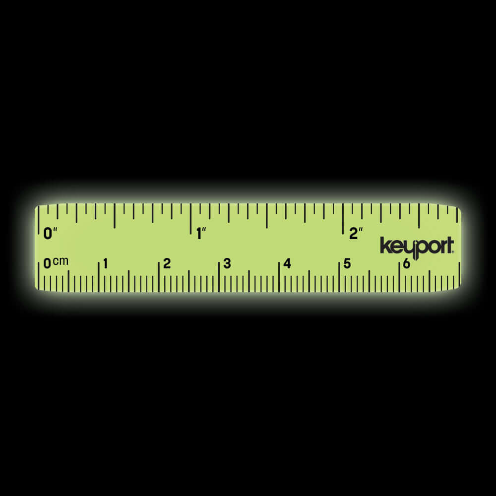 Glow-in-the-Dark Ruler Faceplate Scale for Keyport Pivot, Slide, or Anywhere Tools on black background