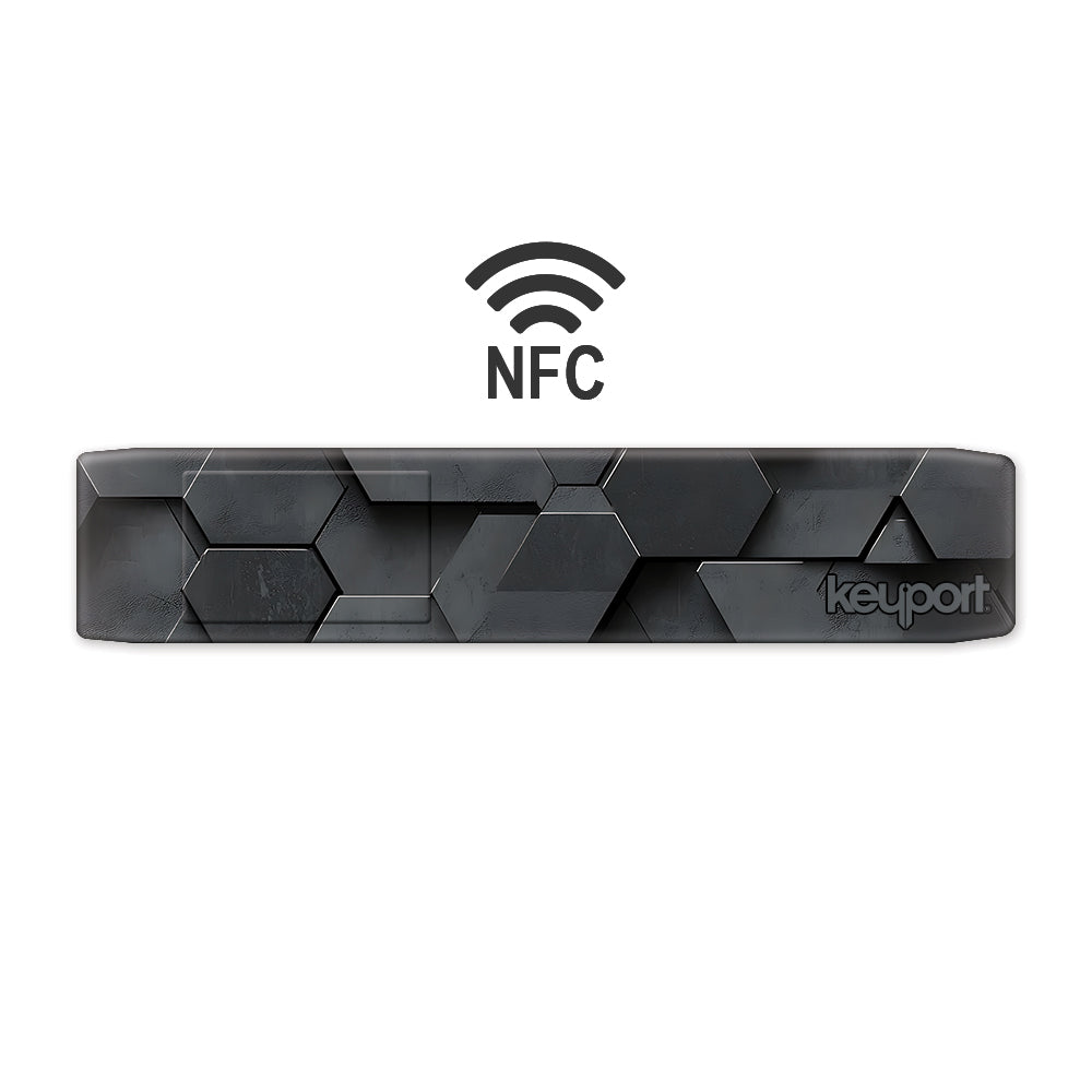NFC-Enabled Black Polygon Faceplate Scale – Smart Modular Key Organizer Scale