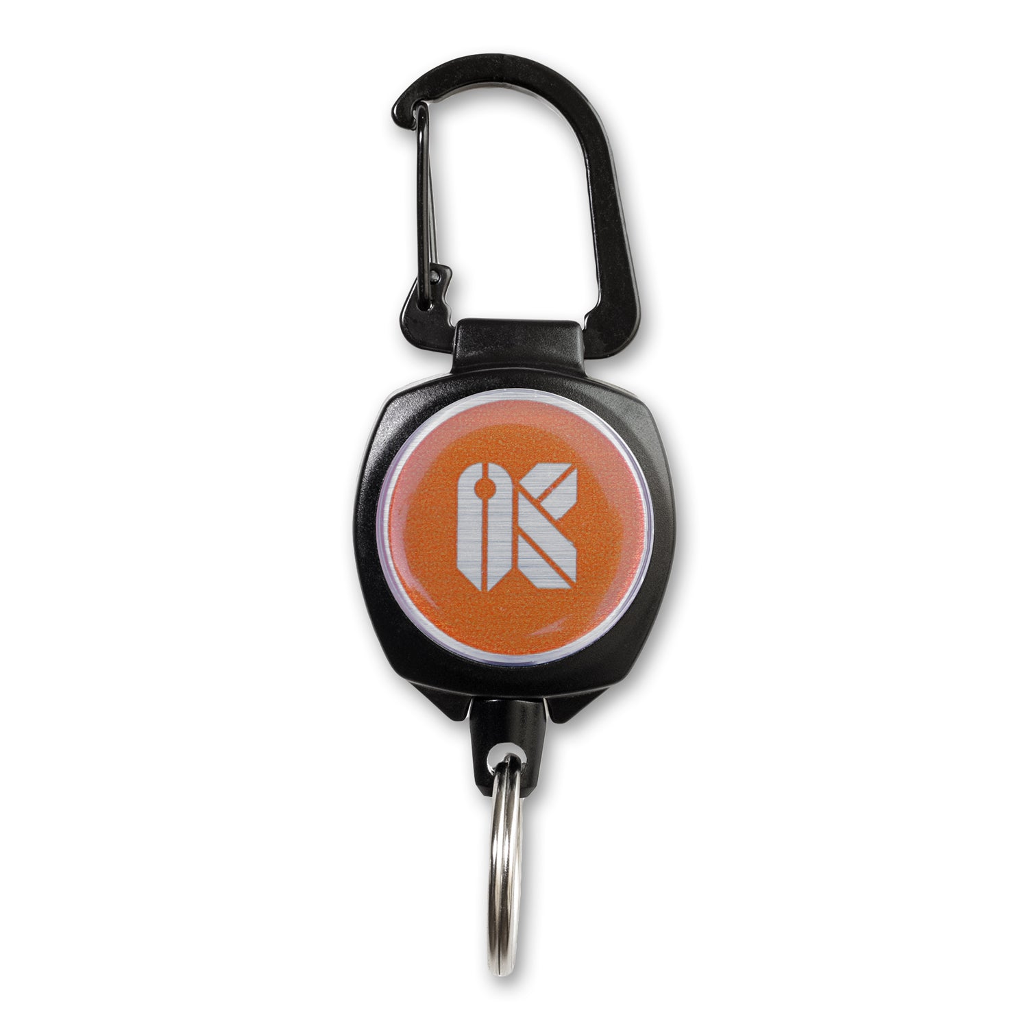 Sidekick Retractable Mini-Reel - K Icon - Orange on Black