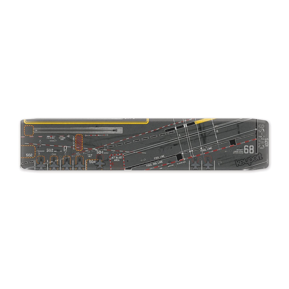 USS Nimitz CVN-68 Faceplate scale showcasing flight deck details and caution striping.