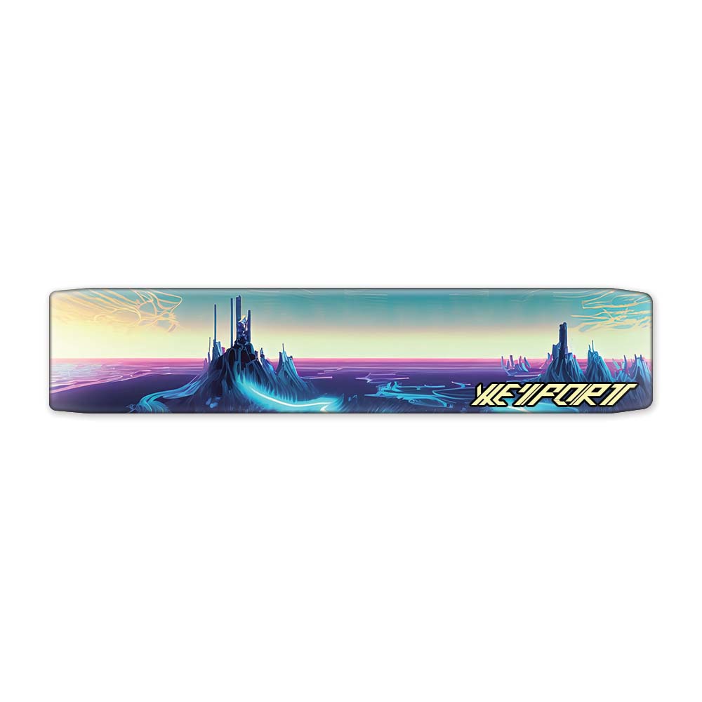 Keyport Faceplate showing cyberpunk AI apocalypse design
