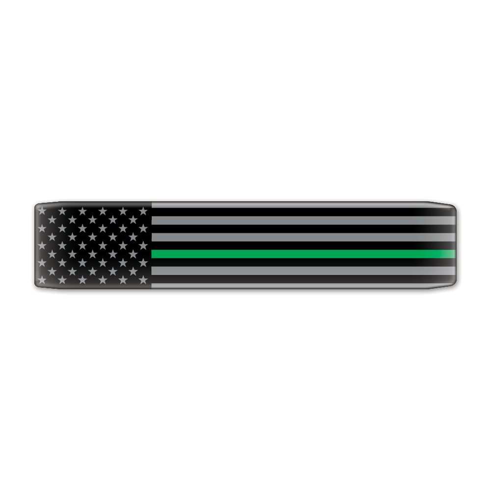 First Responder - Armed Forces - Thin Green Line Faceplate (on Gray)