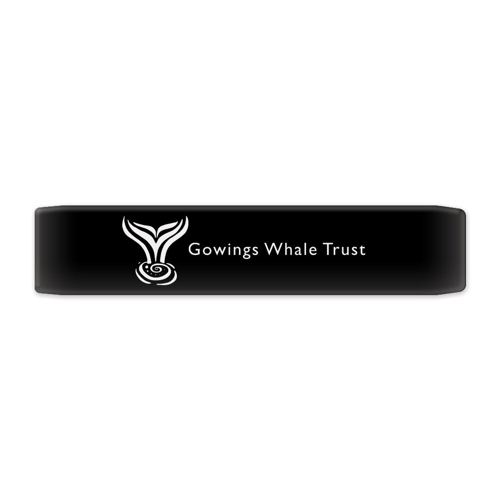 Gowings Whale Trust Whale Tail Faceplate (White on Black)