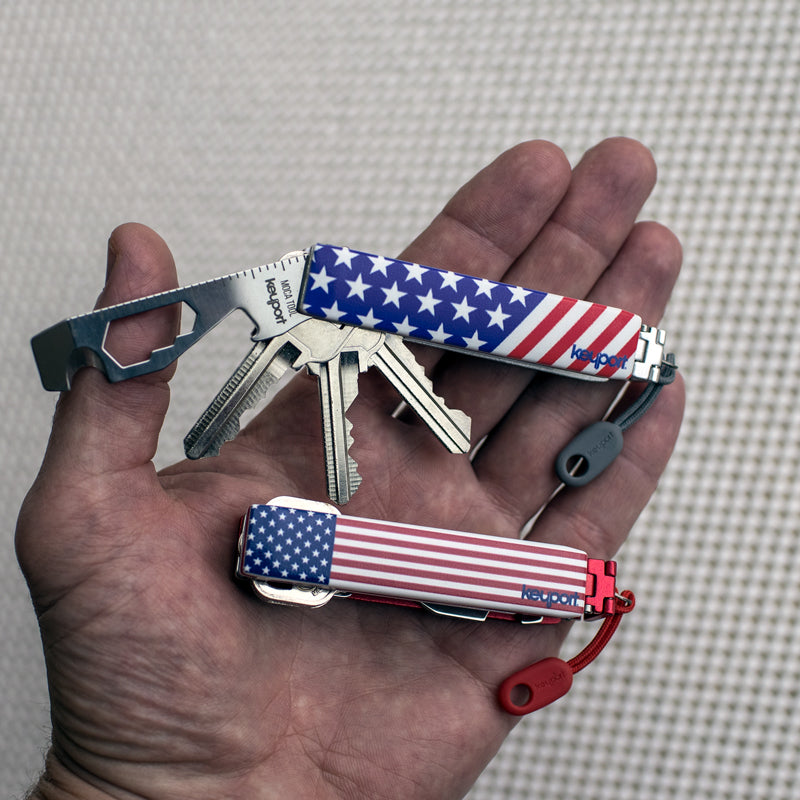 Keyport Faceplate with American flag design pivot