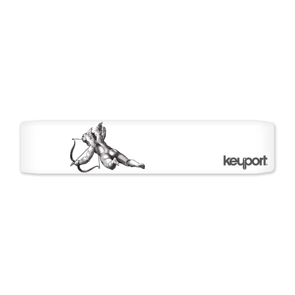 Keyport Faceplate featuring a cupid on a white background