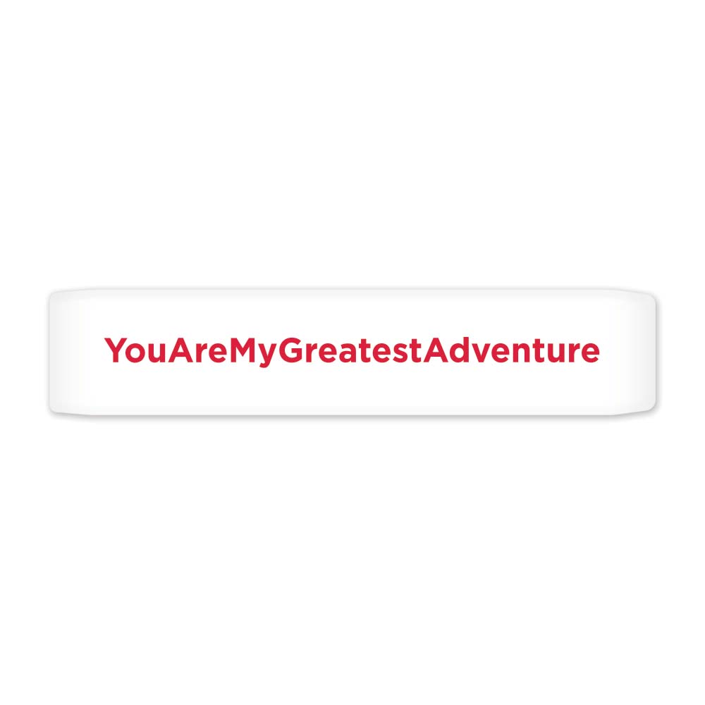 White Keyport Faceplate with You Are My Greatest Adventure text