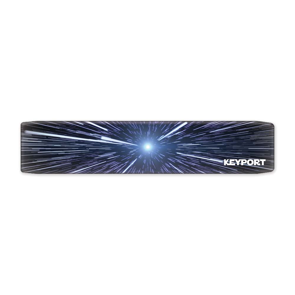 Keyport Faceplate with a hyperspace design showing streaks of stars in motion