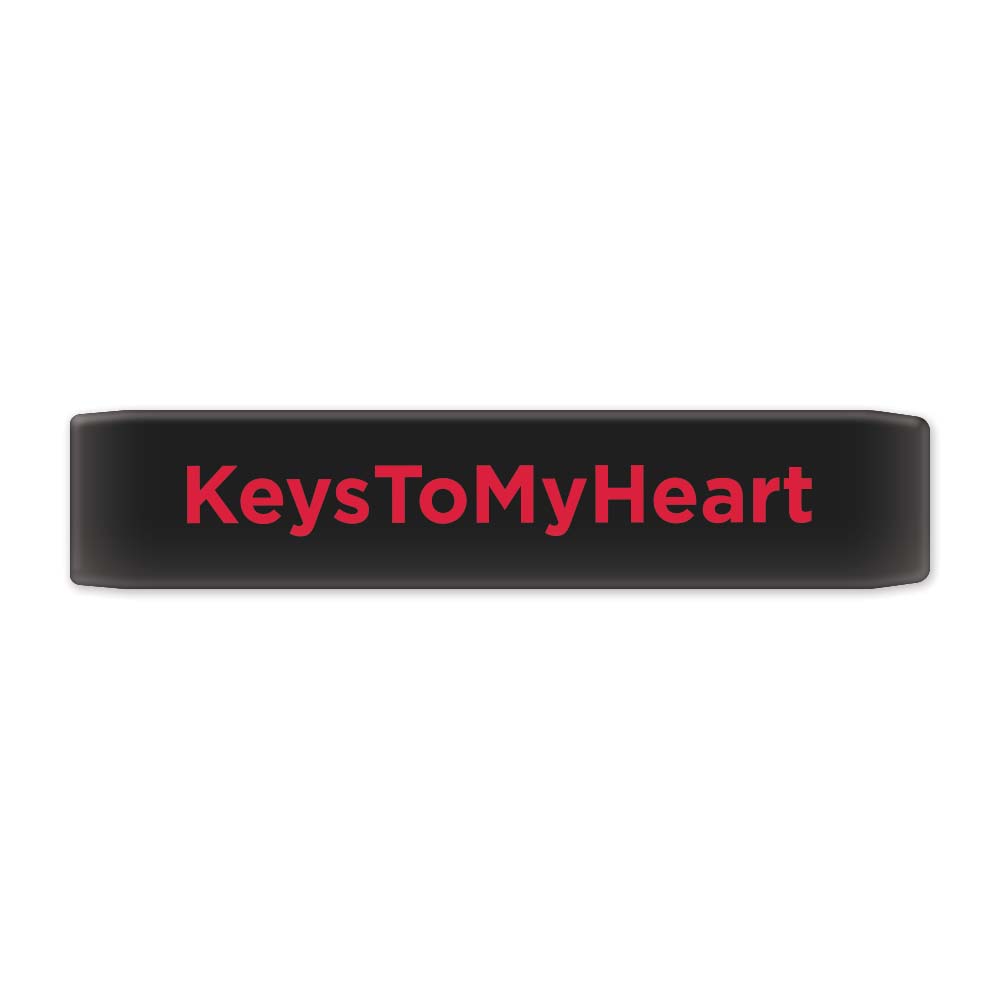 Black Keyport Faceplate featuring keys to my heart design