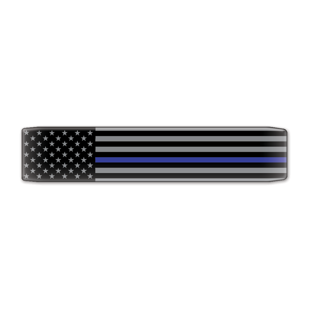 Keyport Faceplate for Police with a thin blue line on gray background