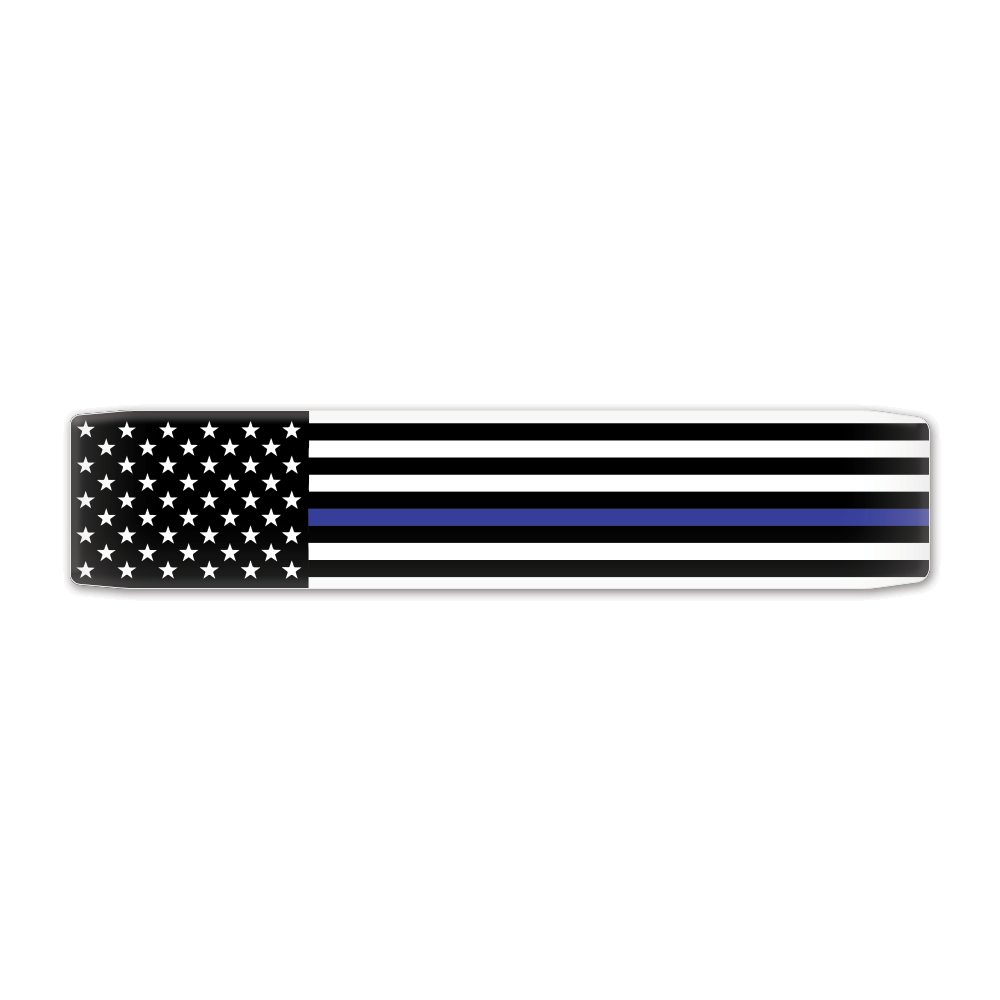 Keyport Faceplate for Police with a thin blue line on white background