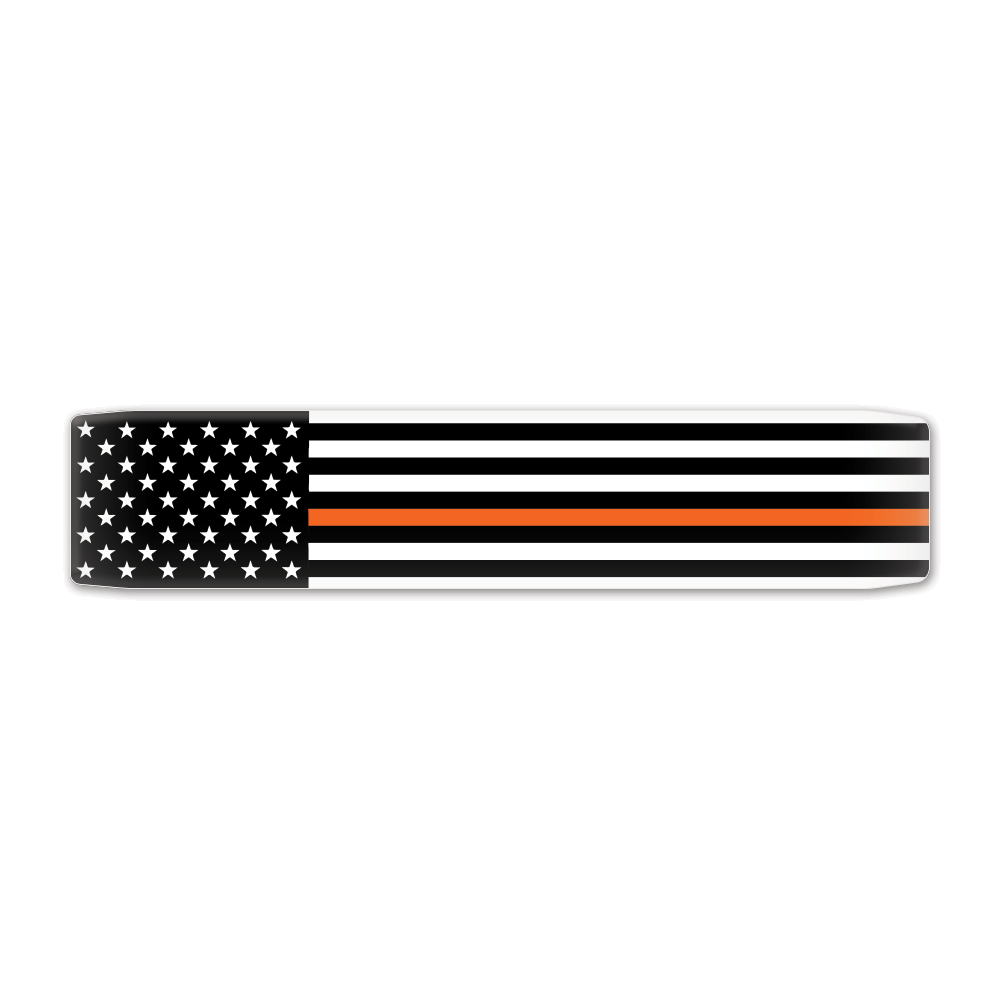 Keyport Faceplate for first responder dispatch with a thin orange line on white background