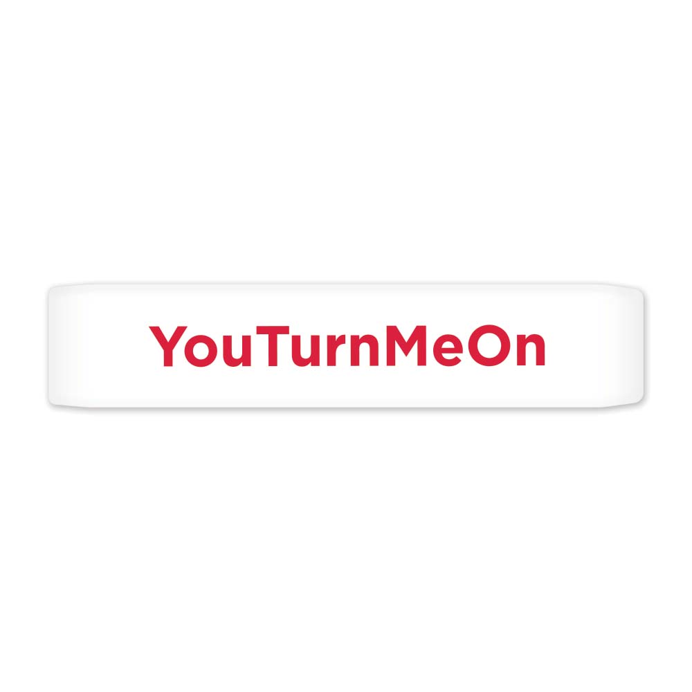 White Keyport Faceplate with playful You Turn Me On text