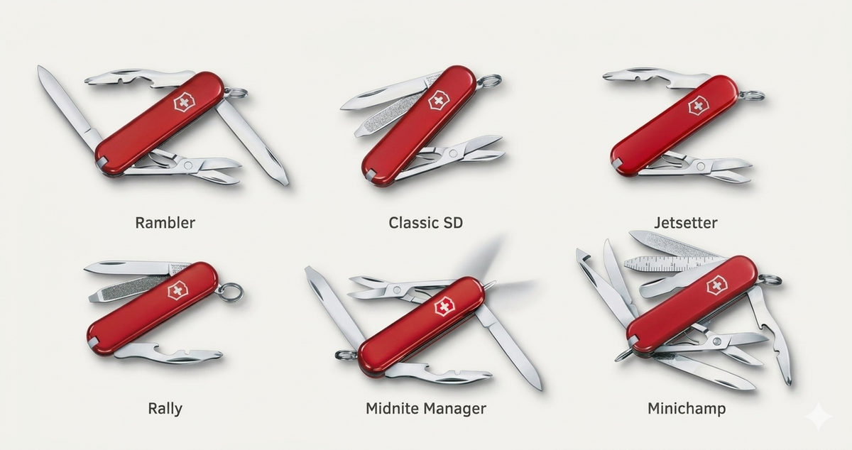 6 of the Most Popular 58mm Swiss Army Knife Models