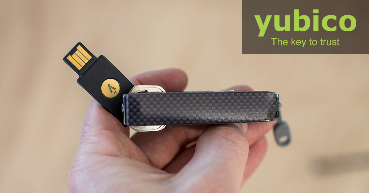 Keyport Pivot key organizer is the perfect way to carry your YubiKey 2FA security key.
