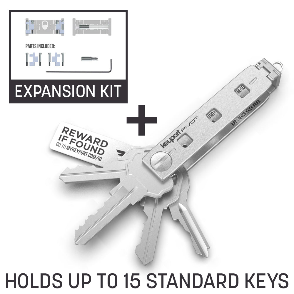 Keypot Pivot 1.0 - Pocket Key Organizer, Men's Key Holder | Keyport