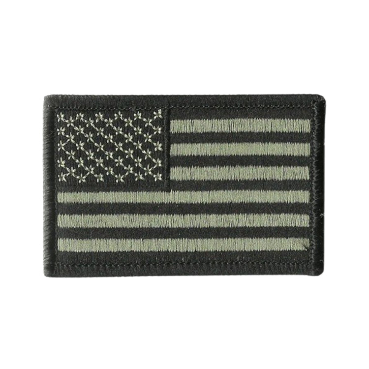 Black & Silver American Flag Patch