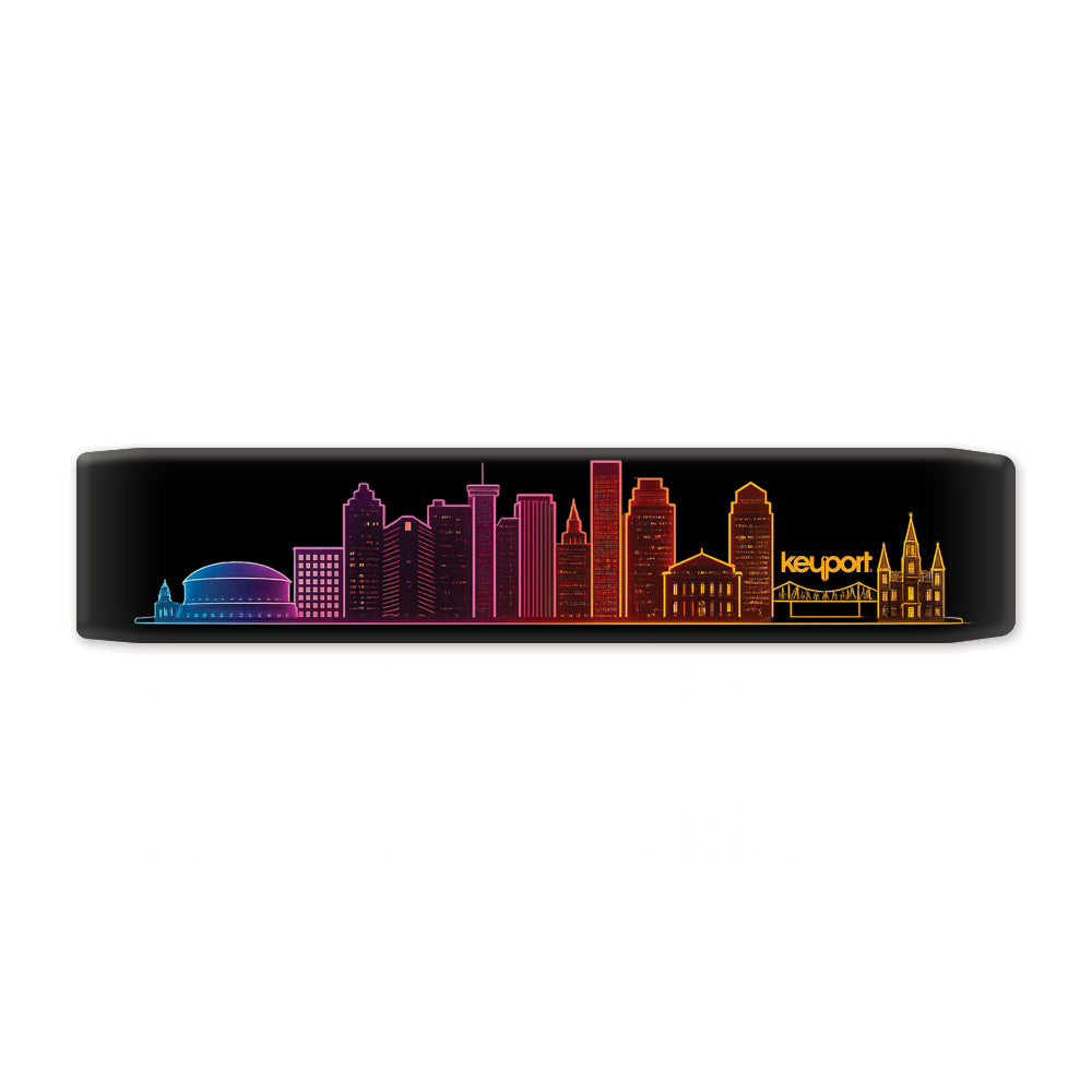New Orleans Skyline Faceplate Scale featuring vibrant city skyline on a black background.