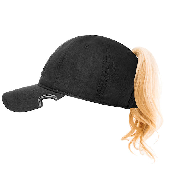 notch gear cap Notch Adjustable Black Ponytail Operator Cap 🧢 Keyport