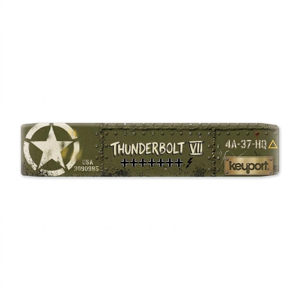 M4 Sherman "Thunderbolt VII" Faceplate detailed view with star insignia and unit markings.