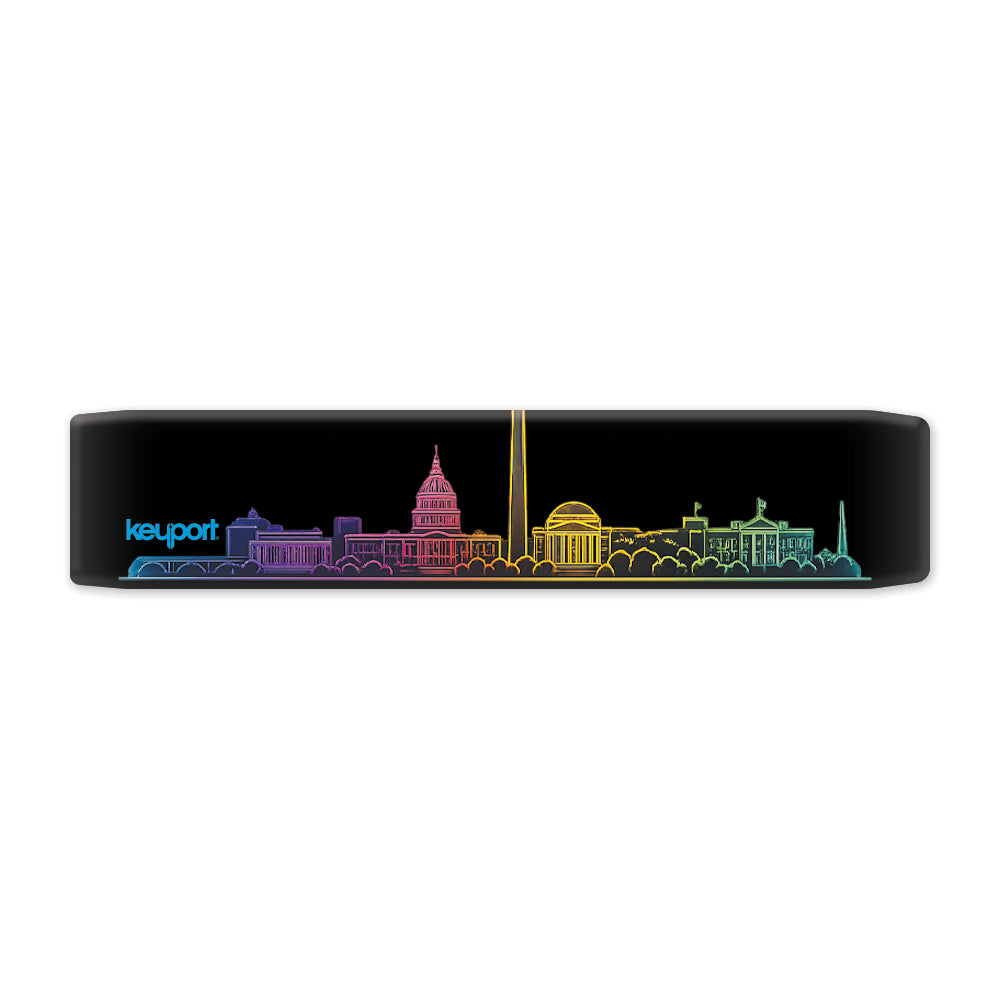 Washington DC Skyline Faceplate Scale featuring colorful skyline design on a sleek black background.