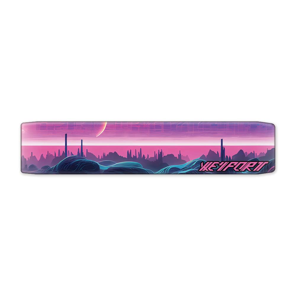 Keyport Faceplate with cyberpunk apocalypse design in pink tones
