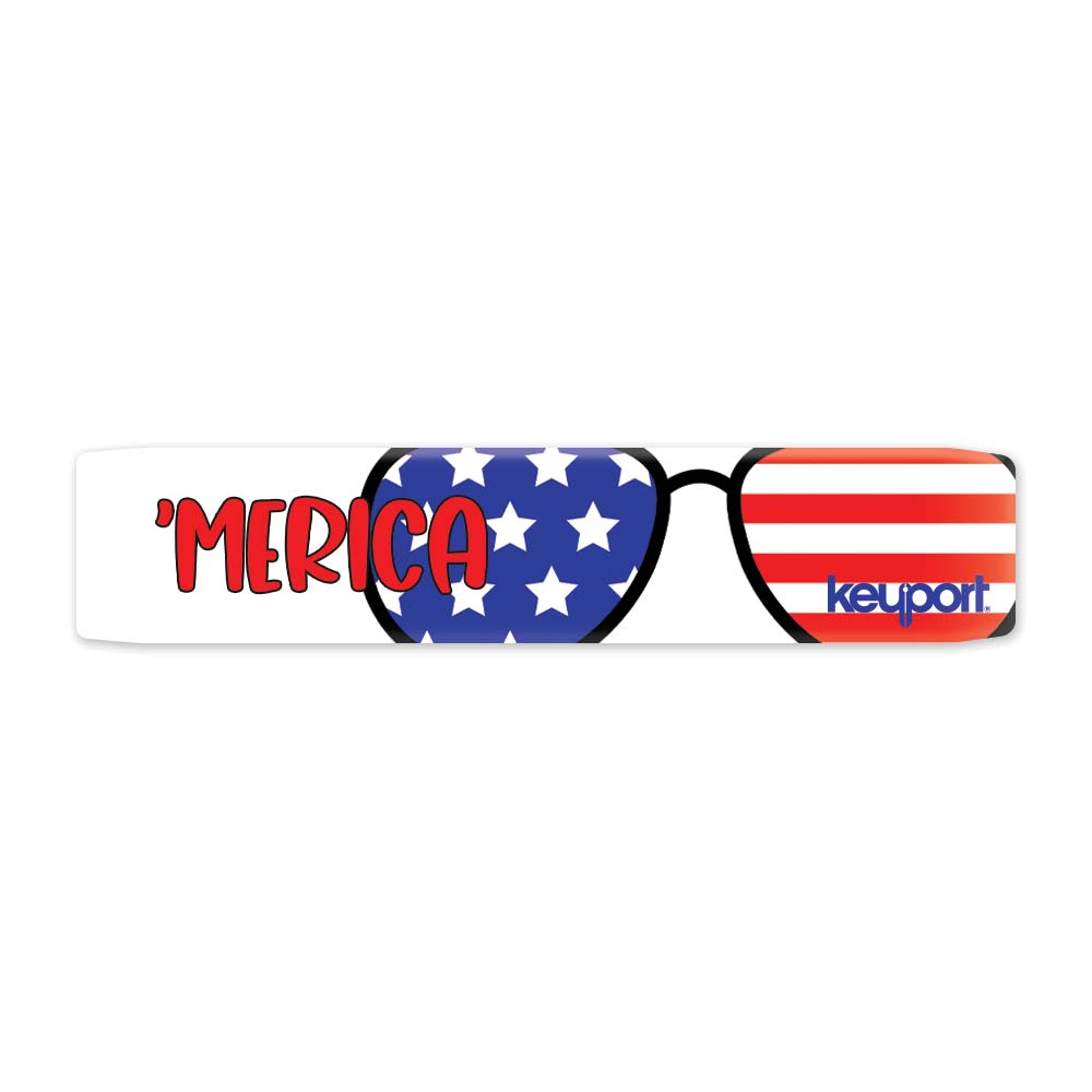 Keyport Faceplate with Merica design, featuring an American flag pattern with a bold Merica text