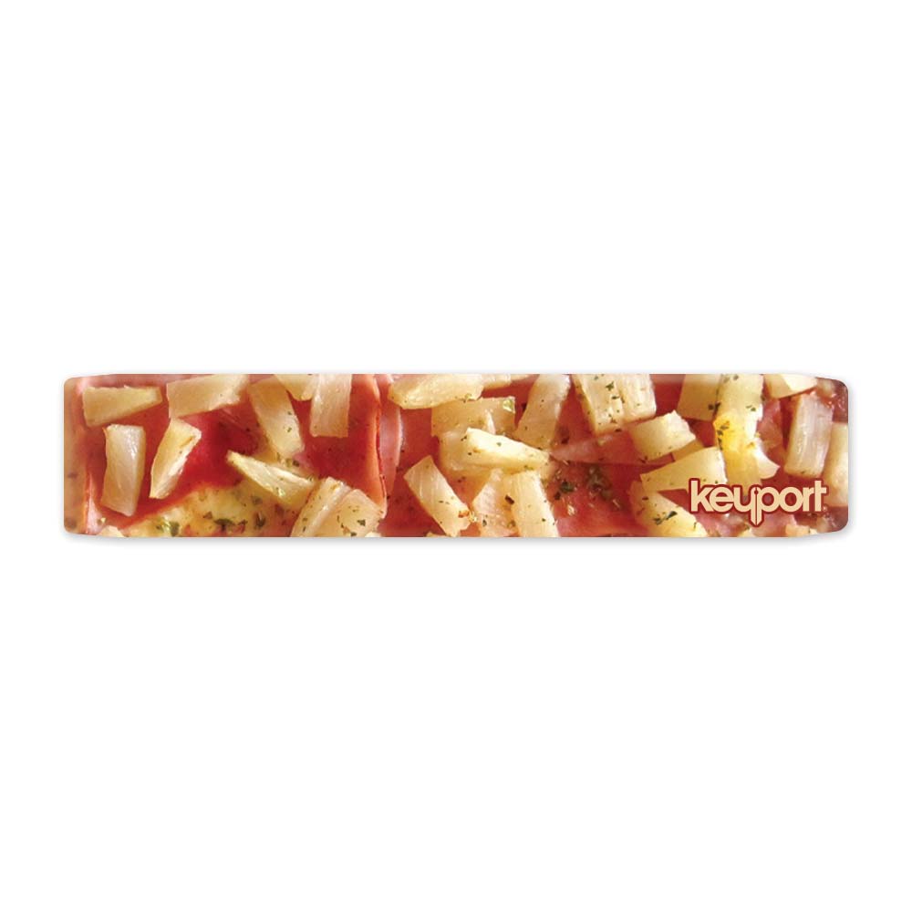 Keyport Faceplate with a pineapple on pizza debate design
