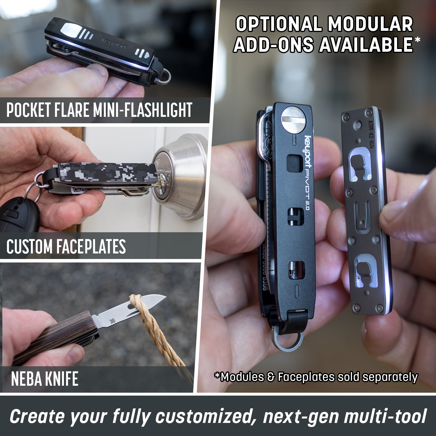 Keypot Pivot 2.0 - Modular EDC Key Organizer Keychain | Keyport