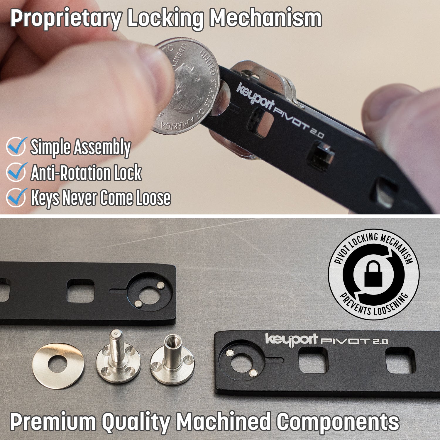 Keypot Pivot 2.0 - Modular EDC Key Organizer Keychain | Keyport
