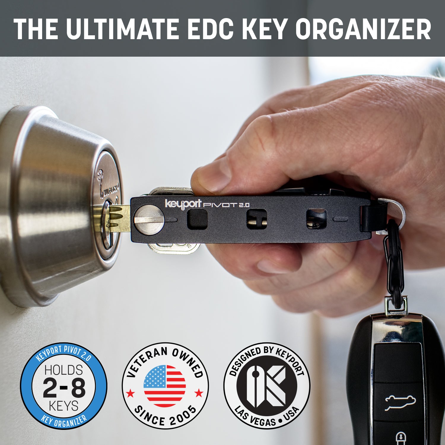 Titanium Keyring, Keychain, Clip, Key Organiser, Key Organizer