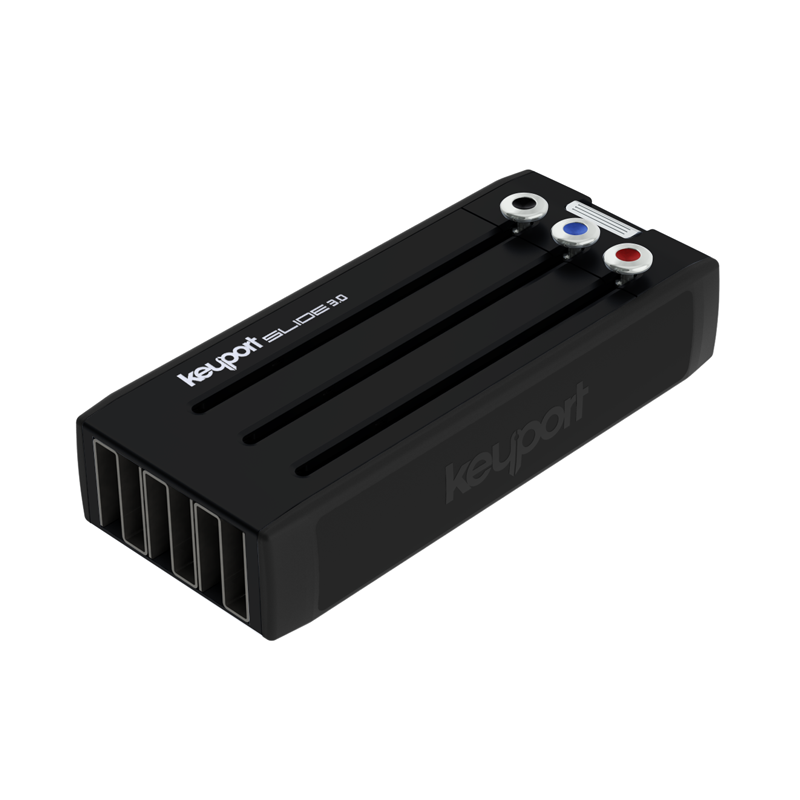 Black 6-port modular Keyport Slide 3.0 premium key holder