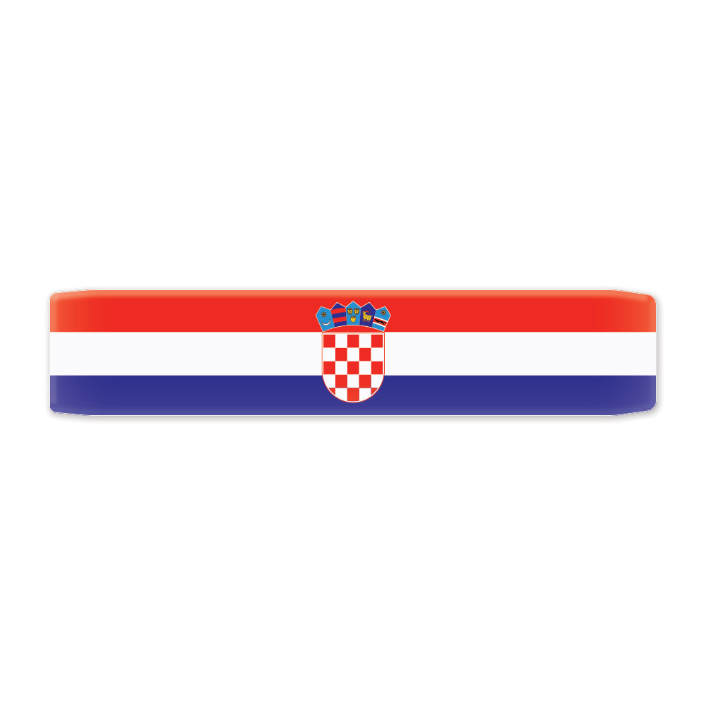 Keyport Faceplate featuring the Croatia flag design with red, white, blue stripes