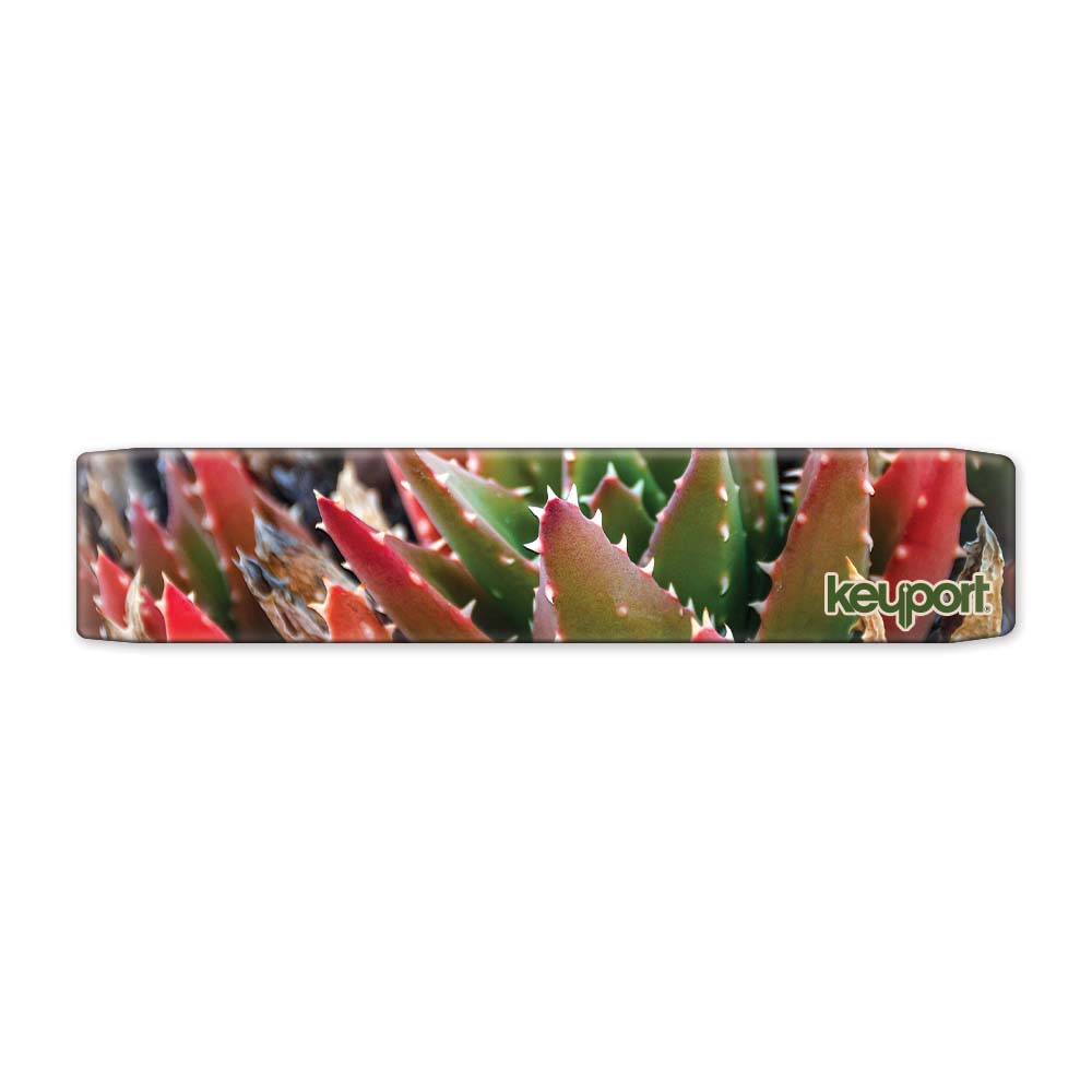 Keyport Faceplate with a Crocodile Aloe design, featuring a spiky aloe plant with intricate green leaves