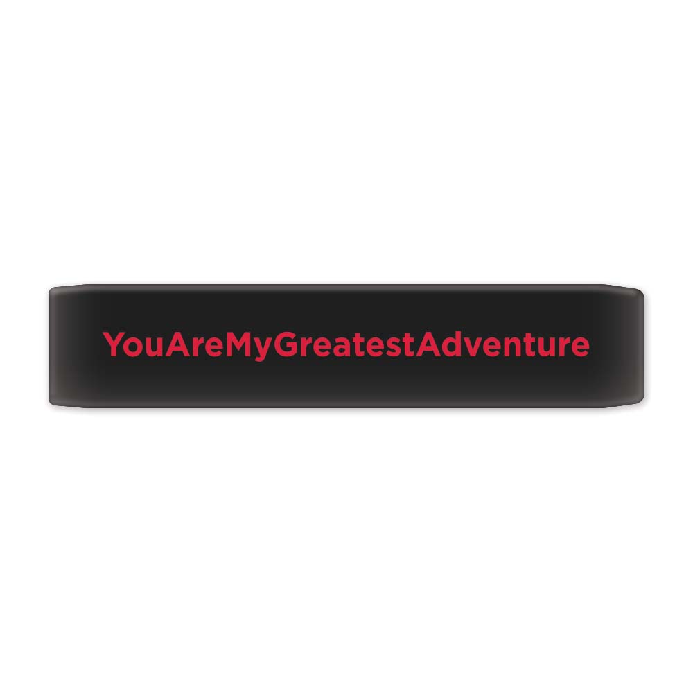 Black Keyport Faceplate with You Are My Greatest Adventure text 