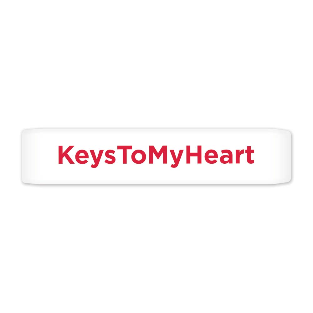 White Keyport Faceplate featuring keys to my heart design