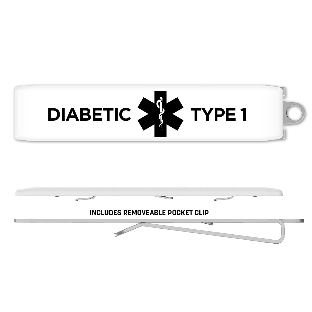 Medical Alert Clip - Diabetes Type 1