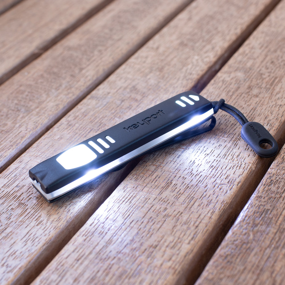 Keyport Pocket Flare 27-lumen rechargeable mini-flashlight with 2 modes - beam and lamp